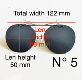 Caeser clip N° 5 prepared for Ray-Ban RB5443D optics frame size 49-20
