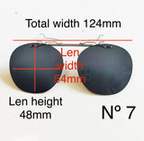 Caeser clip N° 7 prepared for Ray-Ban Round Metal Optics II frame size 49-20