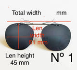Caeser clip N° 1 prepared for Ray-Ban Leonard Optics RX5393 frame size 49-17