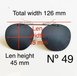 Caeser clip N° 49 prepared for Ray-Ban RB7185 optics frame size 52-18
