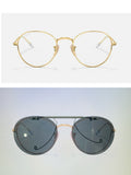 Caeser clip N° 7 prepared for Ray-Ban Round Metal Optics II frame size 49-20