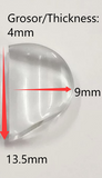 Plaqueta almohadilla de acetato / Acetate nose pad 13.5x9x4mm