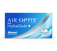 Lentes de contacto ALCON (CIBA VISION) AIR OPTIX PLUS HYDRAGLYDE, diámetro 14,20 mm, curva base 8,60 mm, 3 lentes de contacto mensuales - xylvester